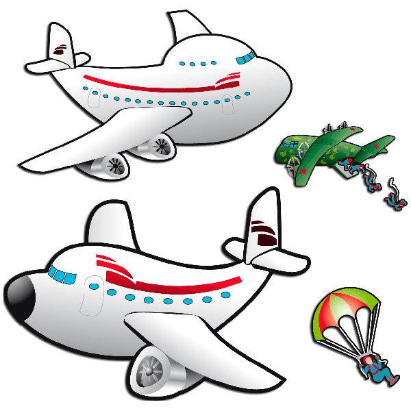 Stickers for Kids: Airplanes and parachutists