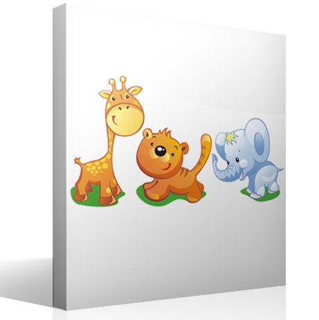 Stickers for Kids: Giraffe, tiger and elephant kit