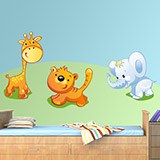 Stickers for Kids: Giraffe, tiger and elephant kit 8