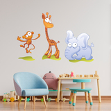 Stickers for Kids: Zoo, a little monkey, a giraffe and an elephant 5