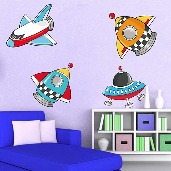 Kids wall sticker Spacecraft kit