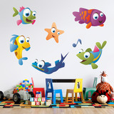 Stickers for Kids: Kit Aquarium colored fish 3