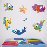 Stickers for Kids: Kit Aquarium colored fish 5