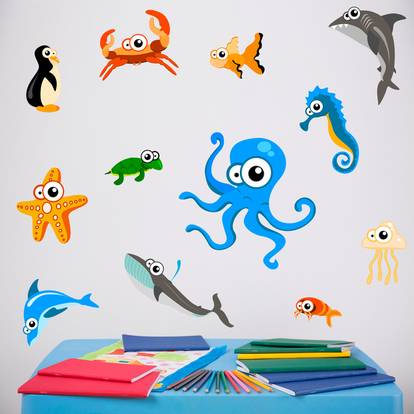 Stickers for Kids: Kit Octopus aquarium