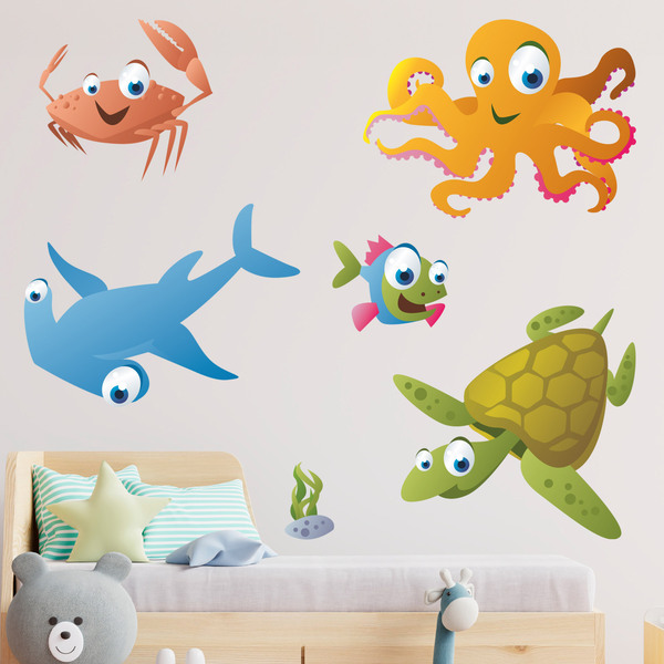 Stickers for Kids: Kit Marine animals
