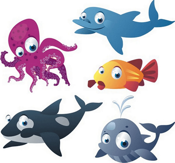 Stickers for Kids: Sea animals kit