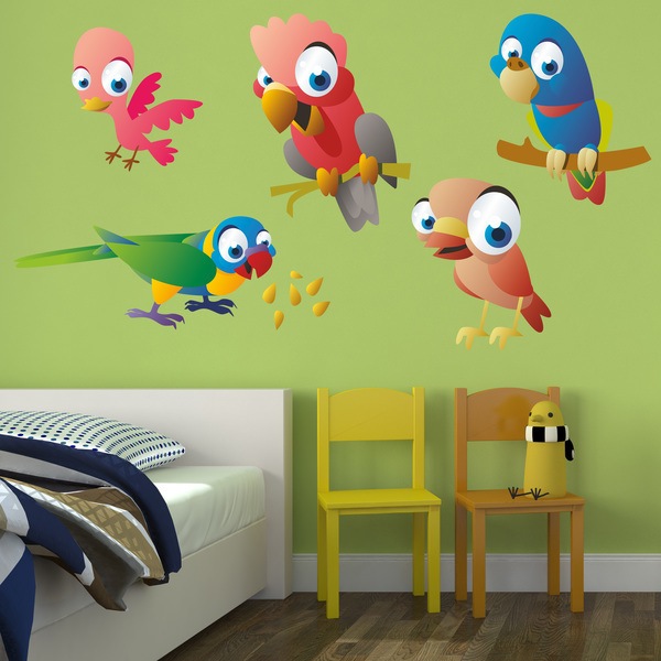 Stickers for Kids: Exotic Parrots Kit