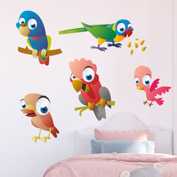Stickers for Kids: Exotic Parrots Kit