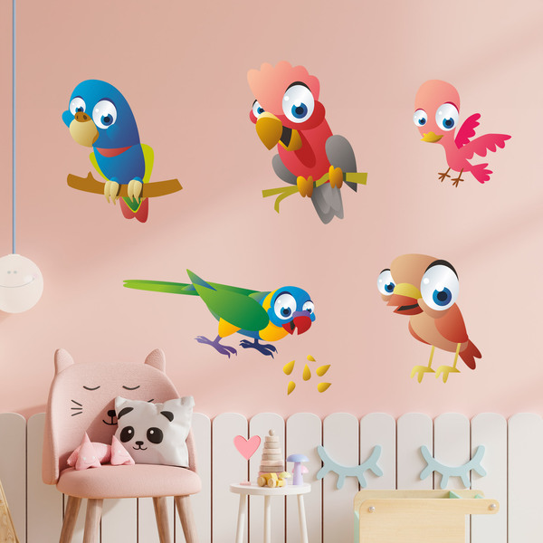 Stickers for Kids: Exotic Parrots Kit