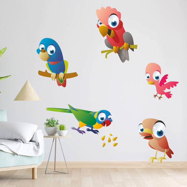 Stickers for Kids: Exotic Parrots Kit