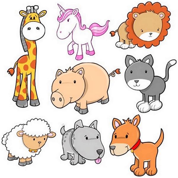 Stickers for Kids: Kit real and fantastic animals