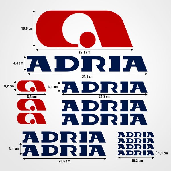 Camper van decals: Kit Adria multicolor