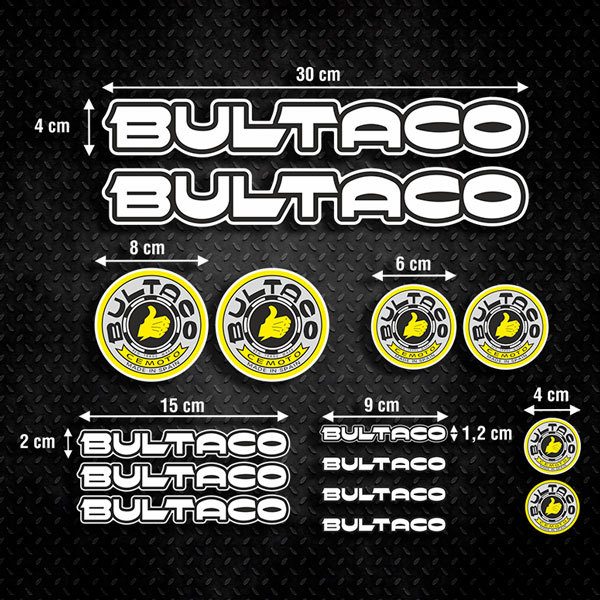 Car & Motorbike Stickers: Bultaco Logo Set 15X