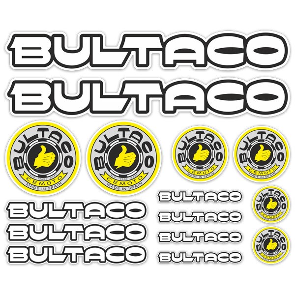 Car & Motorbike Stickers: Bultaco Logo Set 15X