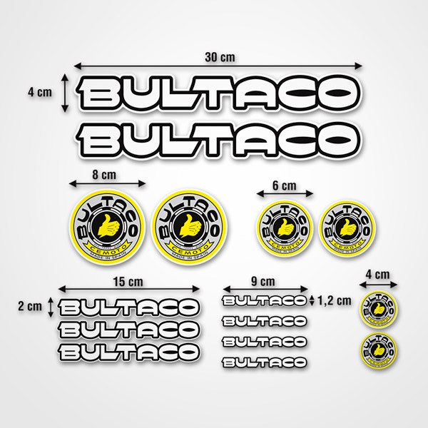Car & Motorbike Stickers: Bultaco Logo Set 15X