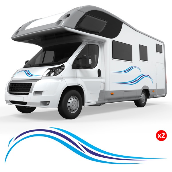 Camper van decals: Big wave