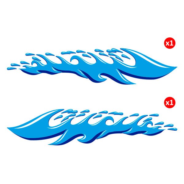 Car & Motorbike Stickers: Storm in the sea