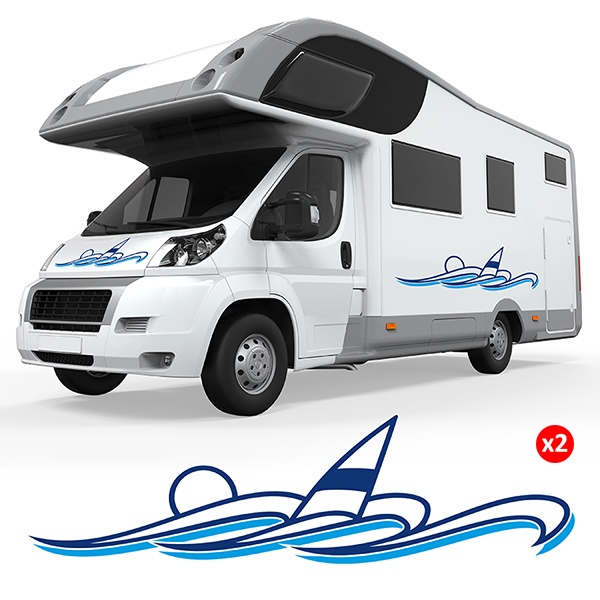 Camper van decals: Surfing the waves