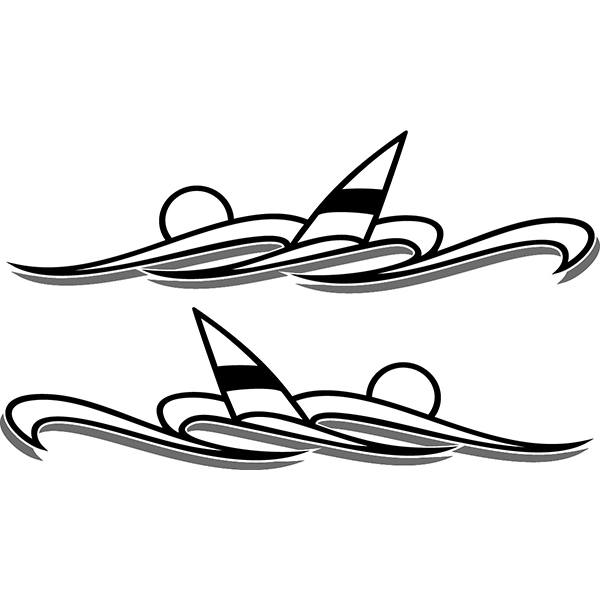 Car & Motorbike Stickers: Surfing the waves
