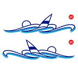Car & Motorbike Stickers: Surfing the waves 2