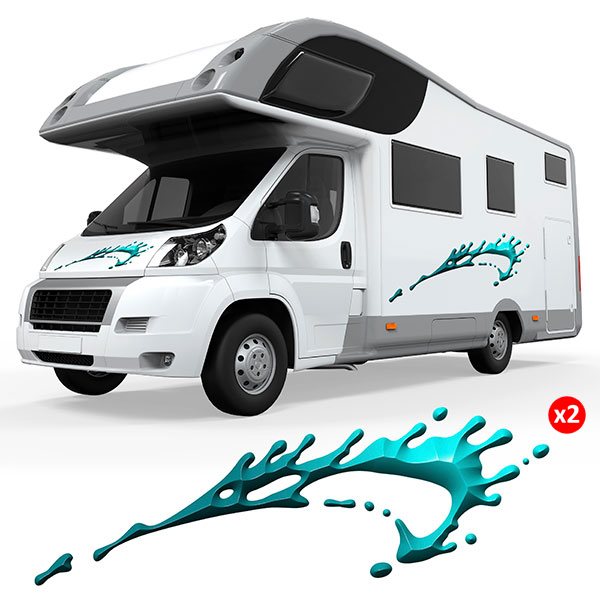 Camper van decals: Water Wave