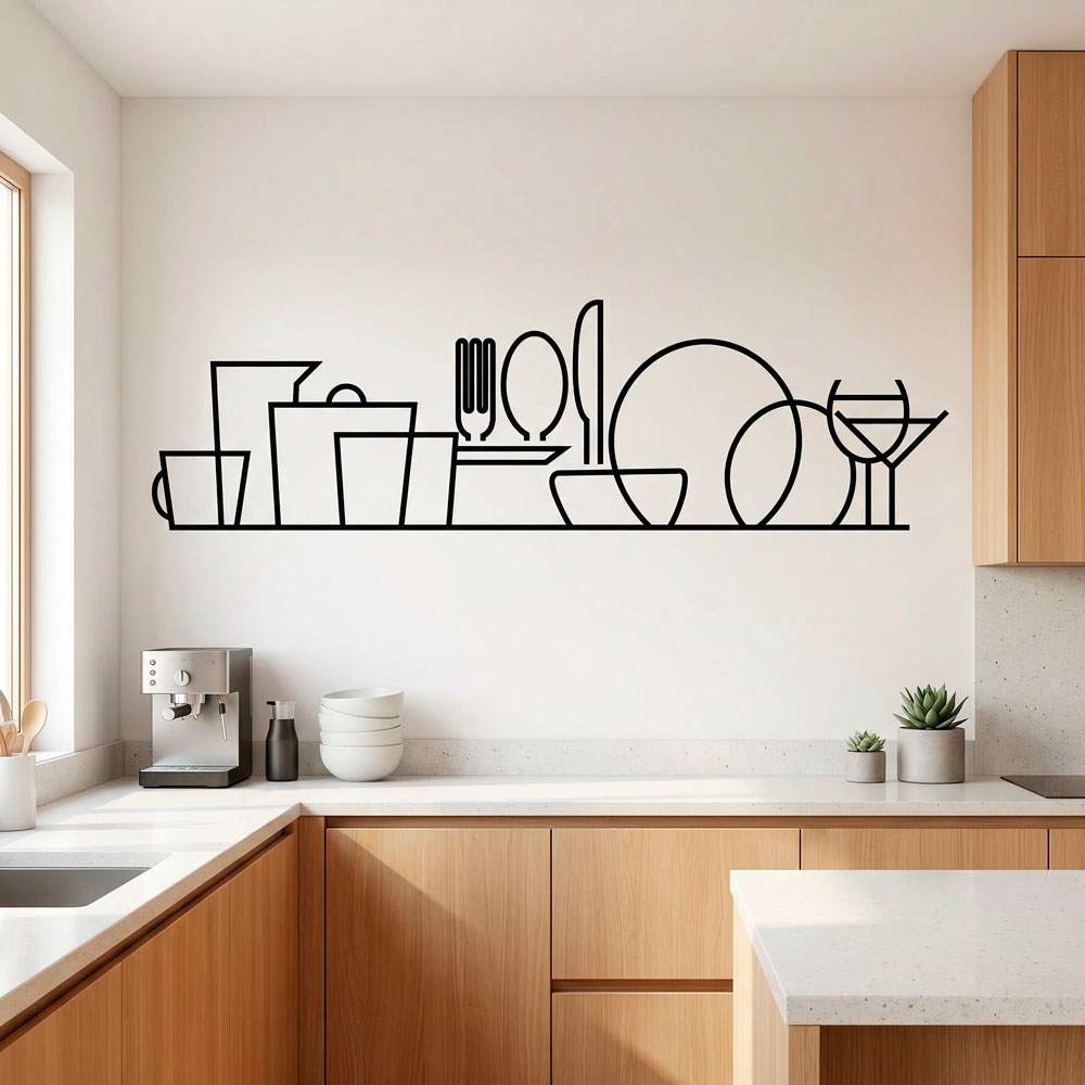 Wall Stickers: Crockery Silhouette