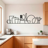 Wall Stickers: Crockery Silhouette 2