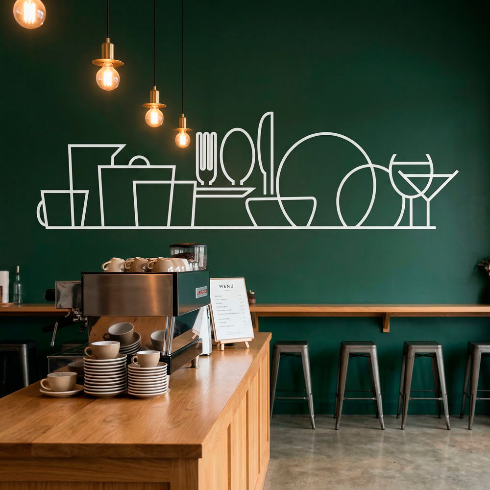 Wall Stickers: Crockery Silhouette