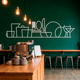 Wall Stickers: Crockery Silhouette 3