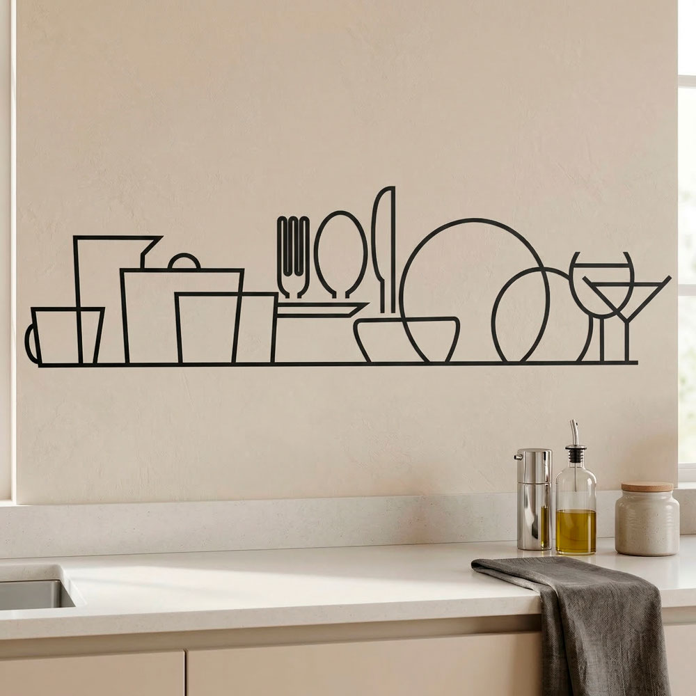 Wall Stickers: Crockery Silhouette