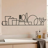 Wall Stickers: Crockery Silhouette 4