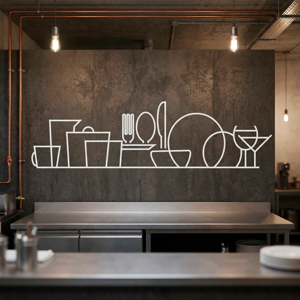 Wall Stickers: Crockery Silhouette