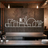 Wall Stickers: Crockery Silhouette 5