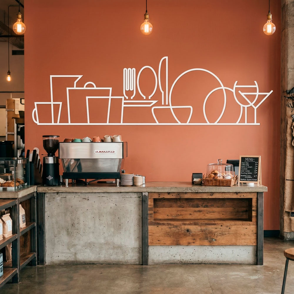 Wall Stickers: Crockery Silhouette