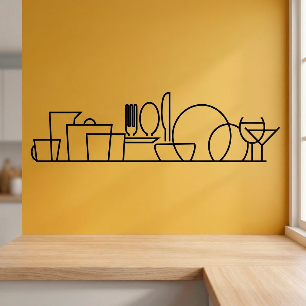 Wall Stickers: Crockery Silhouette