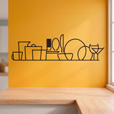 Wall Stickers: Crockery Silhouette 7