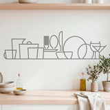 Wall Stickers: Crockery Silhouette 8