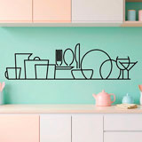 Wall Stickers: Crockery Silhouette 9
