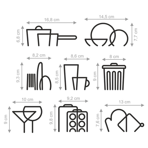 Wall Stickers: Pictograms Kitchen