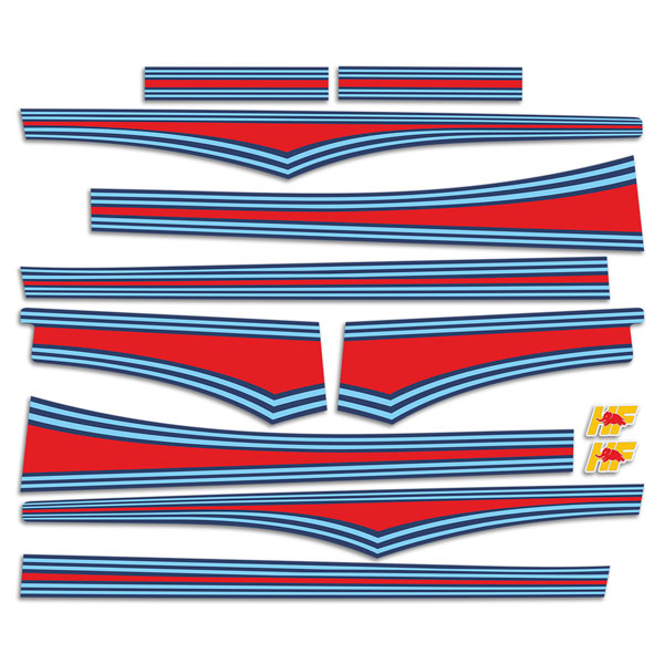 Car & Motorbike Stickers: Kit Lancia Delta Integrale HF Martini 1