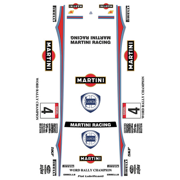Car & Motorbike Stickers: Lancia Delta Integrale Martini Racing Decal Kit