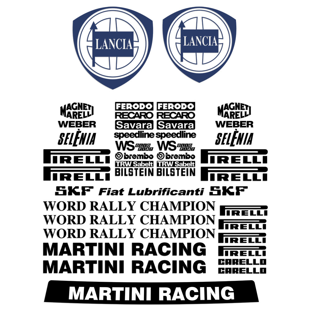 Car & Motorbike Stickers: Lancia Delta Integrale Martini Racing Decal Kit
