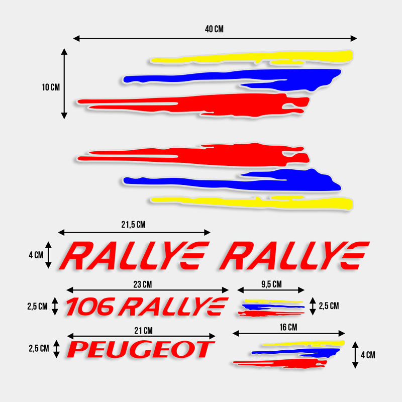 Car & Motorbike Stickers: Peugeot 106 Rallye Kit