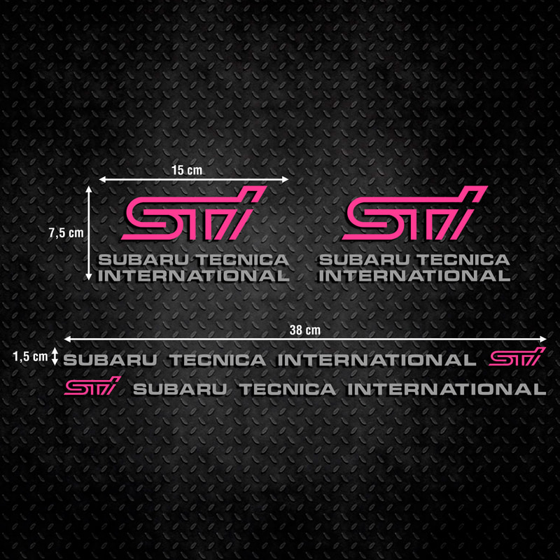 Car & Motorbike Stickers: Subaru STI Decal Set