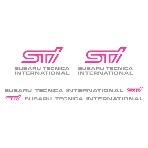 Car & Motorbike Stickers: STI Subaru Tecnica International Kit