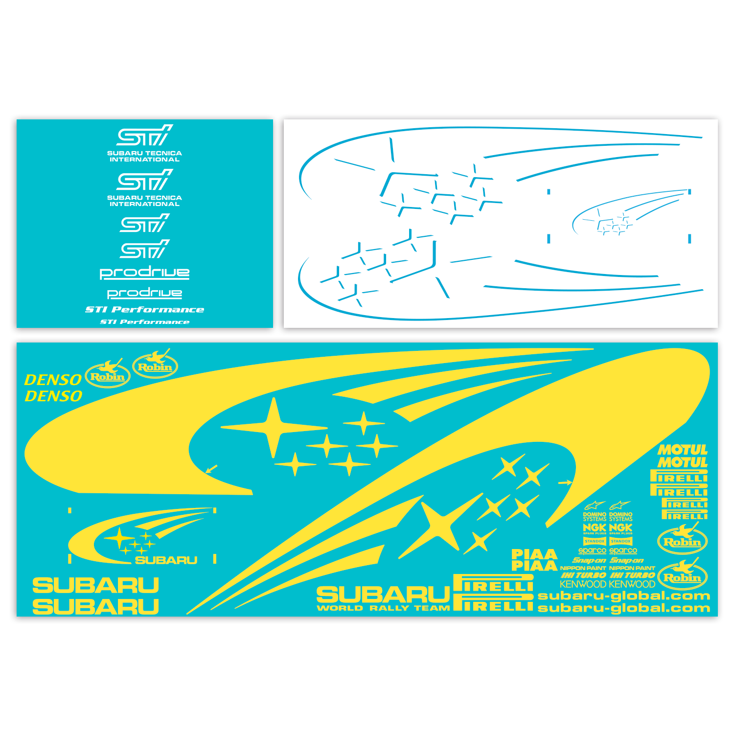 Car & Motorbike Stickers: Subaru Impreza WRC Vinyl Decal