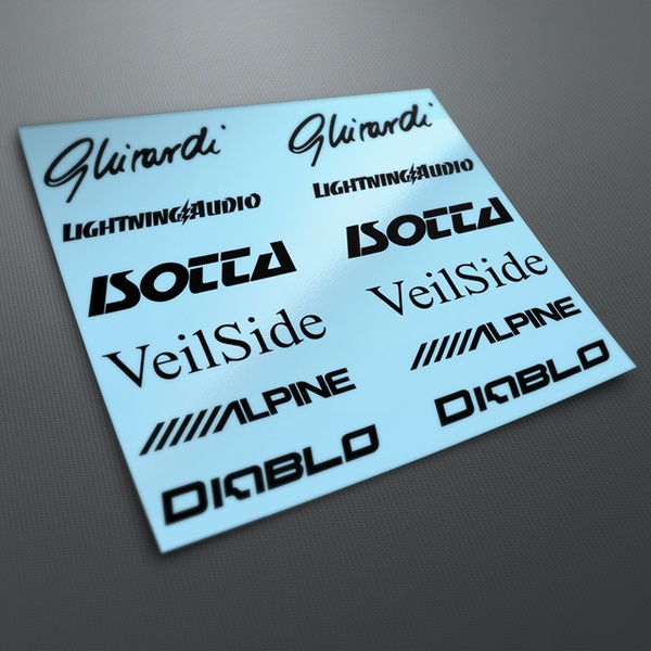 Car & Motorbike Stickers: Tuning Logos Kit 16