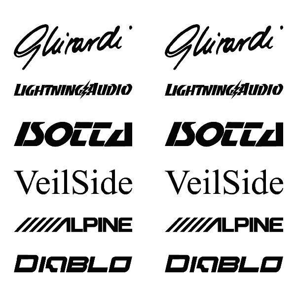 Car & Motorbike Stickers: Tuning Logos Kit 16