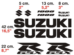 Car & Motorbike Stickers: GSXR 1000-2004