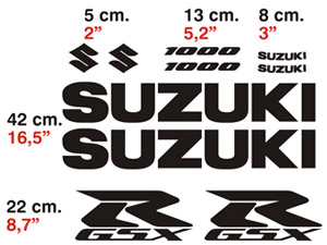 Car & Motorbike Stickers: Kit of GSXR 1000 2004